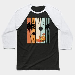 Christmas in July Santa Hawaiian Summer Surf Hawaii Baseball T-Shirt